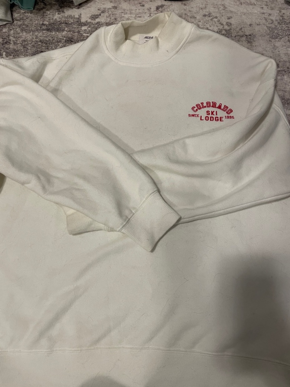 Ardene White Ribbed Crewneck Sweatshirt